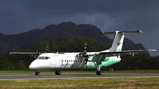 Widerøe Dash-8 300 x2 | Arrival & Departure at Stord Airport - September 2020