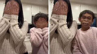 Mom pranks little girl with hilarious 'monkey face' filter #shorts