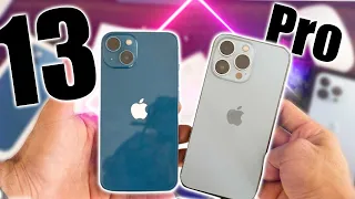 NEW iPhone BLUE 13 vs 13 Pro - Ultimate Hands ON Color Comparison!