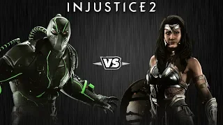 Injustice 2 - Бэйн против Чудо-Женщины - Intros & Clashes (rus)