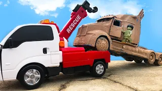 Tobot Robot Transformers MUD OFF Road stopmotion - Optimus Prime & Lego Restoration Cars toys!