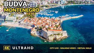 4K Budva Montenegro -  Old Town Walking Tour 2022