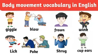 Body movement vocabulary | Body movements verbs in English #englishvocabulary