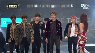 [ENG SUB] BTS winning "Artist Of The Year" @ 2016 MAMA