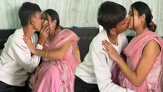 Physical Prank On WiFe || Real Kissing Prank On WiFe || Kissing Prank On WiFe || Kaushal Chauhan