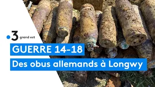 168 obus datant de la guerre 14-18 retrouvés lors de fouilles à Longwy Haut