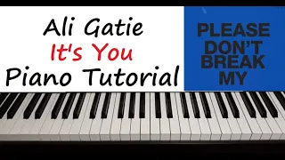 Ali Gatie - " It's You " Piano Tutorial ( With Lyrics )