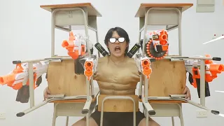 Nerf Battle Cyberpunk Nerfrunners 中二病 Epic School Fight