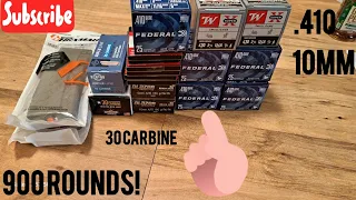 Ammo Haul March 2024 900 rounds! .410 30 Carbine, 10mm, primers!