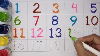 123 Numbers, one two three, 1 to 100 counting, learn to count, 1 से 100 तक गिनती, Numbers song - 5