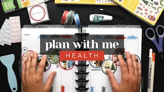 PLAN WITH ME :: Health Lined Vertical Layout Weekly Setup in a Classic Happy Planner :: Camping