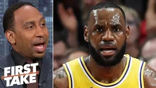 Stephen A.: LeBron James 'showed out' in Lakers debut but 'expected more' in 2nd half | First Take