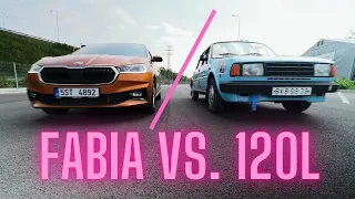 Škoda 120L Smurf VS. Fabia 1.5TSI Polygonu Libros - Nevážná recenze