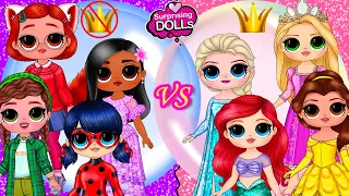 Encanto, Turning Red, Ladybug vs Disney Princesses Clothes Switch Up - DIY Paper Dolls & Crafts