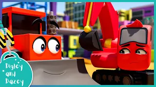 Minisode: Friends Help Each Other 🚧 🚜 | Digley and Dazey | Kids Construction Truck Cartoons