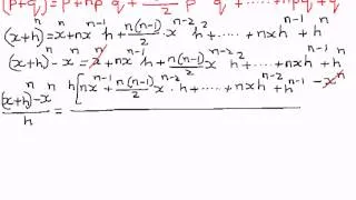 Differentiation Rules - Proof of Power Rule