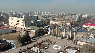 Атакент вид с высоты птичьего полета. Алматы