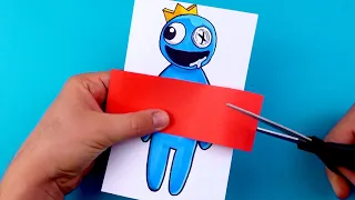 RAINBOW FRIENDS BLUE ROBLOX｜Funny Paper Craft Magic Trick