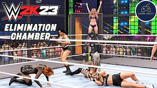 WWE 2K23 Gameplay Women's Elimination Chamber Full Match!