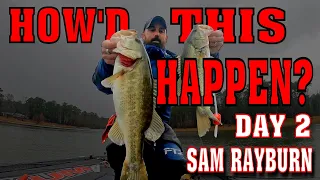 Over 100 Bass on Lake Sam Rayburn - How Did This Happen? Day 2 Major League Fishing Invitationals