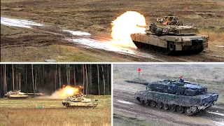 Watch German Leopards and Abrams Tanks Go Head-to-Head in a Polish Field!