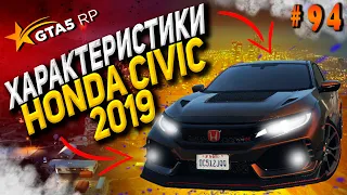 Honda Civic 2019 FT ЧЕСТНЫЕ разгон / максималка / торможение на GTA5RP