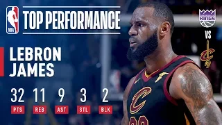 LeBron James Gets a Near Triple-Double in Win vs. Kings | December 6, 2017