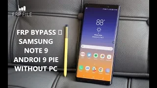 New Method Bypass FRP Google Account Samsung Note 9 (SM-N960) without PC, Push SMS