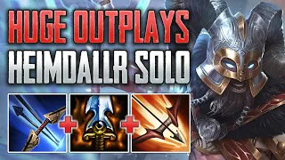 MAKING NUTTY PLAYS! Heimdallr Solo Gameplay (SMITE Ranked Conquest)