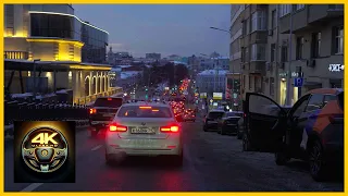 [4K] DRIVING IN WINTER ALONG THE MOST BEAUTIFUL AND FAMOUS STREETS OF MOSCOW, RUSSIA! Driving Tour