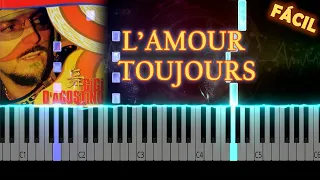 Gigi D'Agostino - L'Amour Toujours // Piano Tutorial FÁCIL // Notas Musicales