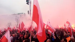 Marsz Niepodległości Hymn Polski Warszawa 2022