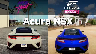 Need For Speed Heat vs Forza Horizon 5 - Acura NSX -  Sound & Speed Comparison