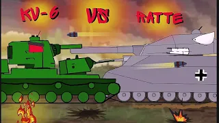 KV-6 VS RATTE - Cartoons about tanks