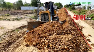 Perfect Operator Bulldozer Liugong Pushing Rocks Soil Install Sub Grade New Roads Process Techniques