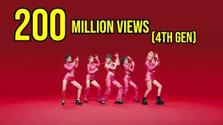 [TOP 15] FASTEST 4TH GEN MUSIC VIDEOS TO REACH 200 MILLION VIEWS