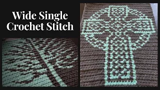 WIDE Single Crochet Stitch | Two-sided Tapestry | Crochet a Graph | Crochet a graphgan