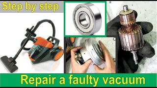 How to repair a noisy vacuum cleaner - how to replace the bearings - step by step