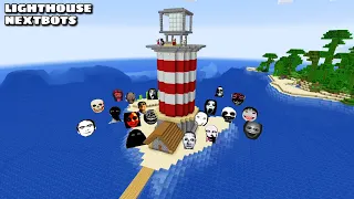 SURVIVAL LIGHTHOUSE WITH 100 NEXTBOTS in Minecraft - Gameplay - Coffin Meme