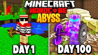 I Survived 100 Days in the Abyss on Minecraft.. Here's What Happened..