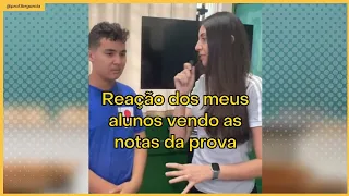 Reação dos meus alunos recebendo as notas da prova! 🤣