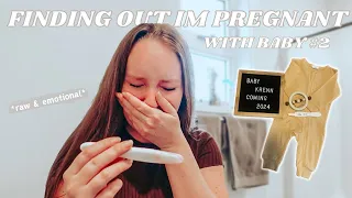 finding out i’m PREGNANT with baby #2…👣🤍 *emotional reaction*