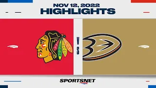 NHL Highlights | Blackhawks vs. Ducks - November 12, 2022