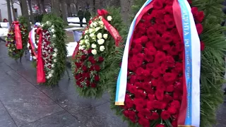 74 годовщина снятия Блокады Ленинграда. Пискаревское кладбище