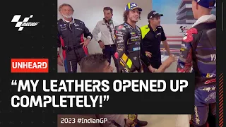 Podium trio reacts to the dramatic MotoGP™ race! 🤯 |  2023 #IndianGP UNHEARD