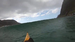 Ducking a Wave With Kayak (Turtle Roll)