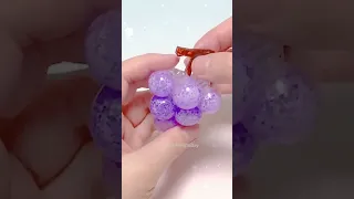 🐸개구리알로 귀여운 포도🍇말랑이 만들기✨- Cute Grape Squishy DIY with Orbeez and Nano Tape#밍투데이#테이프풍선#말랑이