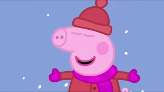 Свинка Пеппа - Снег - на русском и французском языках с поучениями для детей