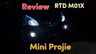 Review lampu rtd m01x led mini projie led H4 merek RTD M01X untuk mobil avanza xenia