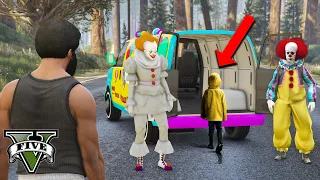 Stap NOOIT ACHTERIN DE BUS Bij PENNYWISE van IT..! *Arme Georgie* || GTA 5 #2